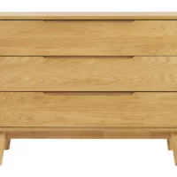 Commode scandinave bois clair chêne 3 tiroirs L90 cm FELIX