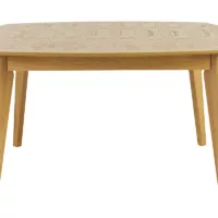 Table à manger carrée scandinave bois clair chêne L140 cm LEENA
