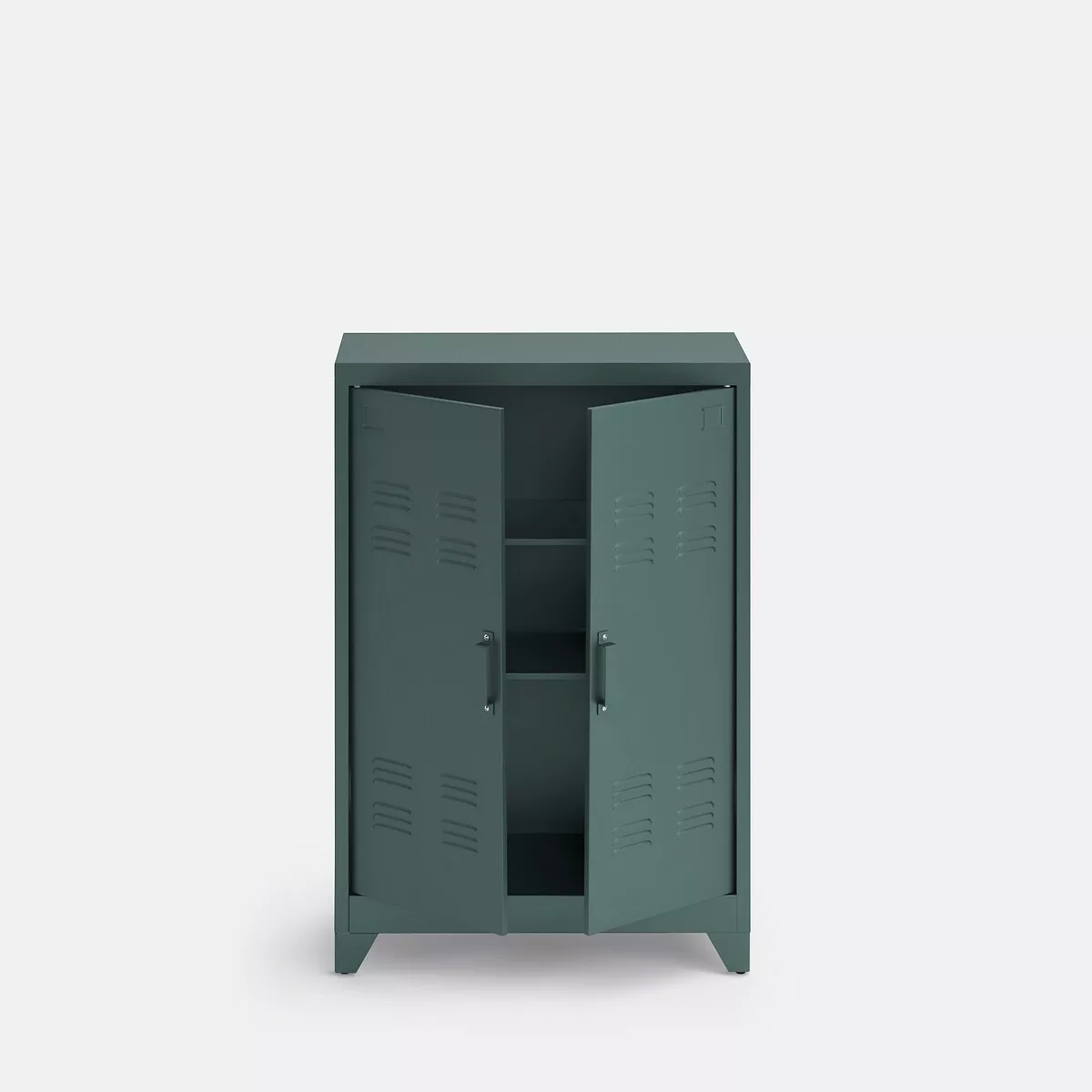 Armoire basse 2 portes en métal acier, Hiba – Image 26