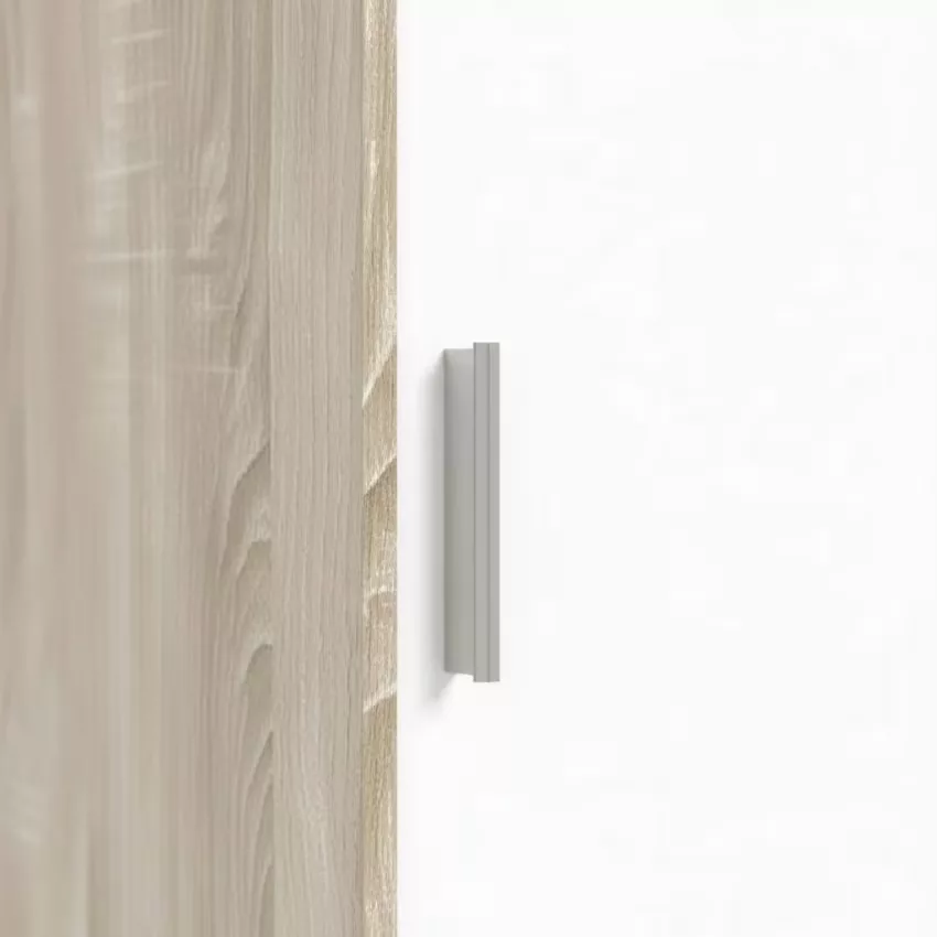 Adrenalin - Armoire 2 portes effet bois beige, blanc 120x50 cm – Image 8