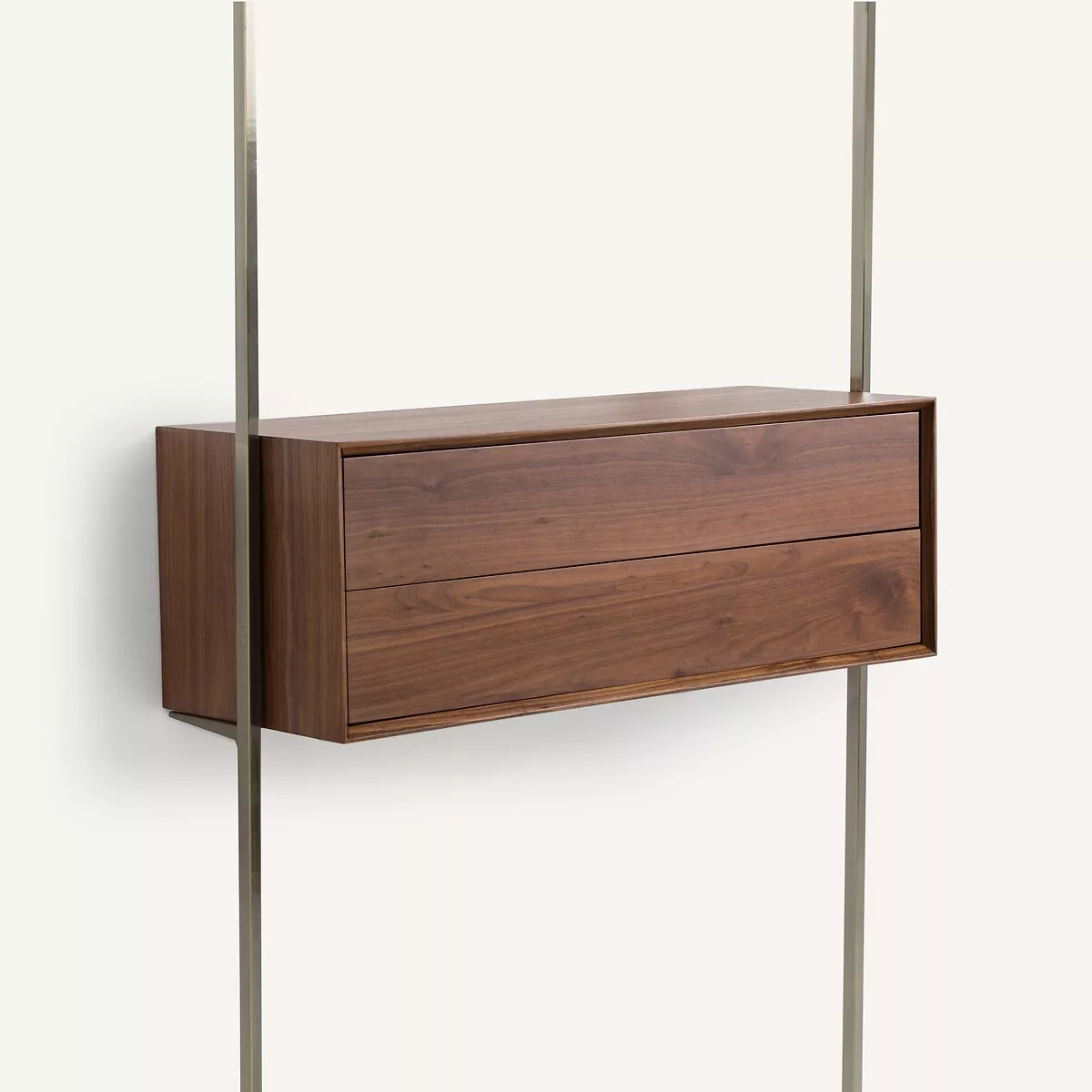 Tiroirs L110 x P42 cm plaqué noyer, Archivita XL – Image 4