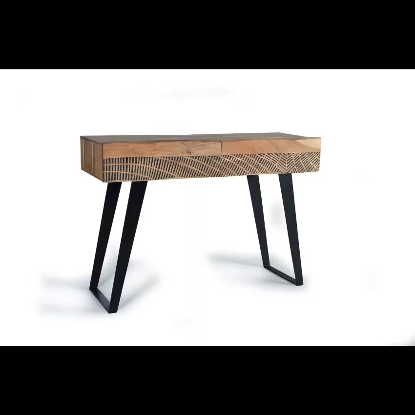 Yakarta - Console bois d'acacia et métal
