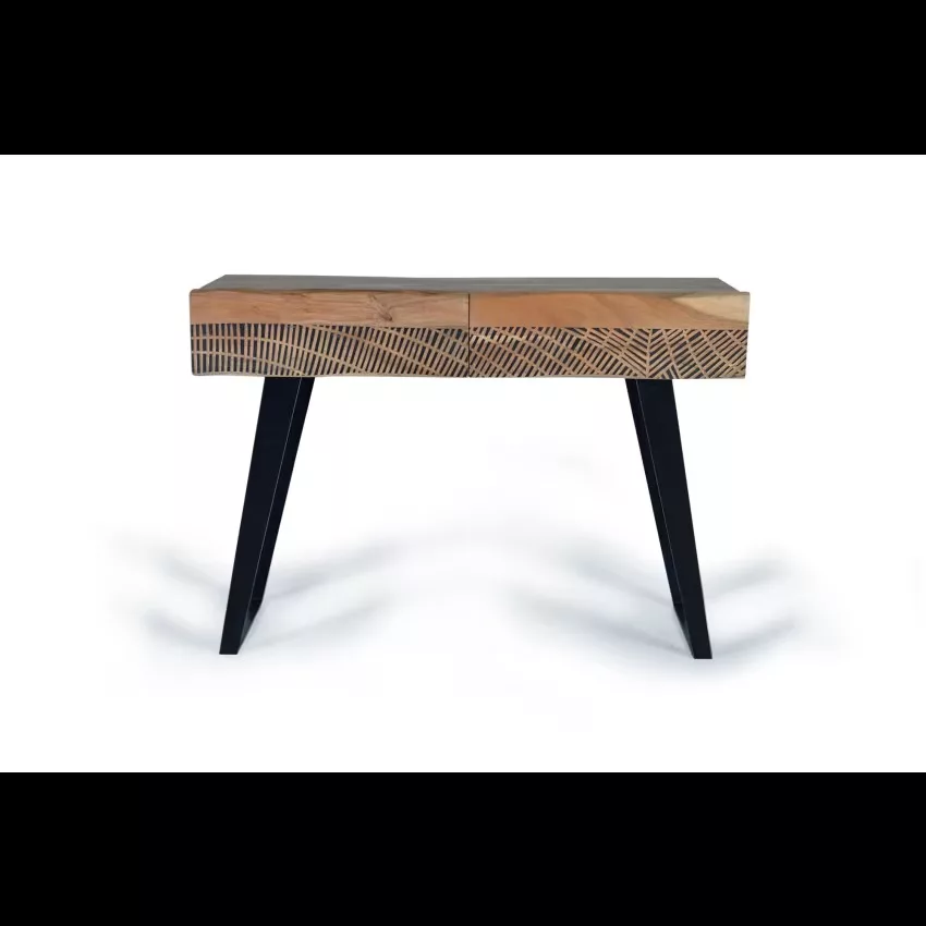 Yakarta - Console bois d'acacia et métal – Image 2