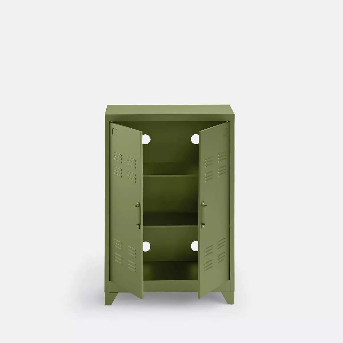 Armoire basse 2 portes en métal acier, Hiba – Image 7