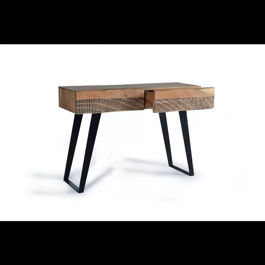 Yakarta - Console bois d'acacia et métal – Image 3