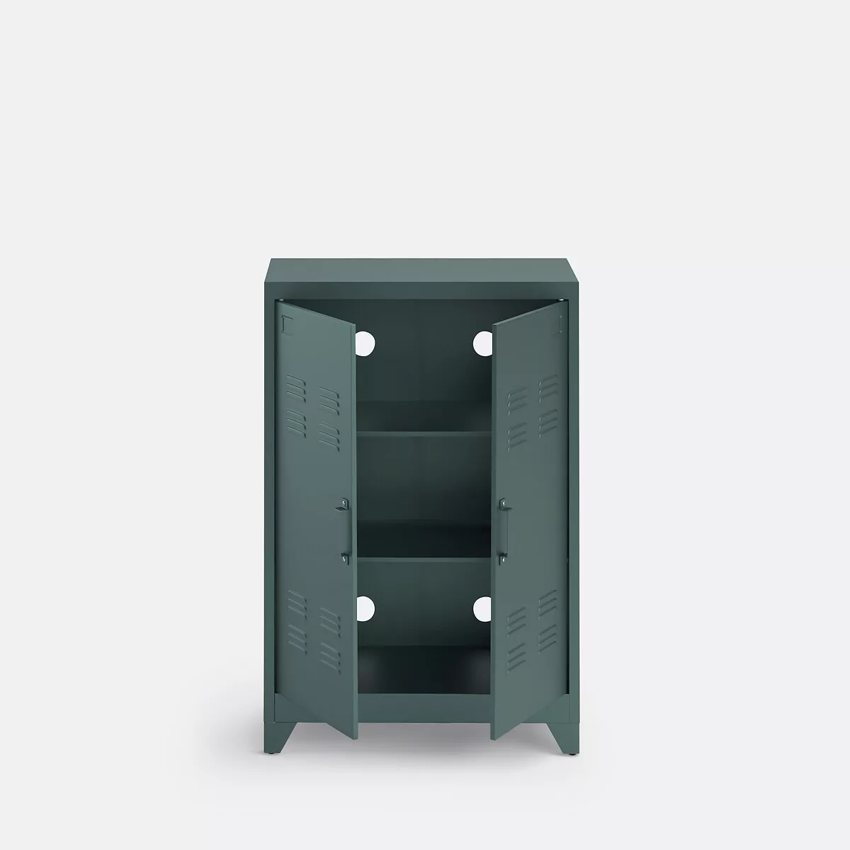 Armoire basse 2 portes en métal acier, Hiba – Image 27