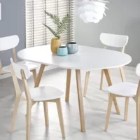Table ronde scandinave avec rallonge 102cm storend – option: 319