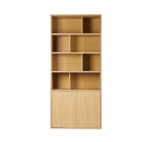Bibliothèque finition bois clair chêne L92 cm NAGANO