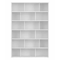 Bibliothèque scandinave blanc mat L140 cm EPURE