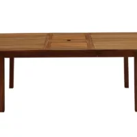 Table de jardin extensible rallonges intégrées en bois massif L160-210 cm MAYEL