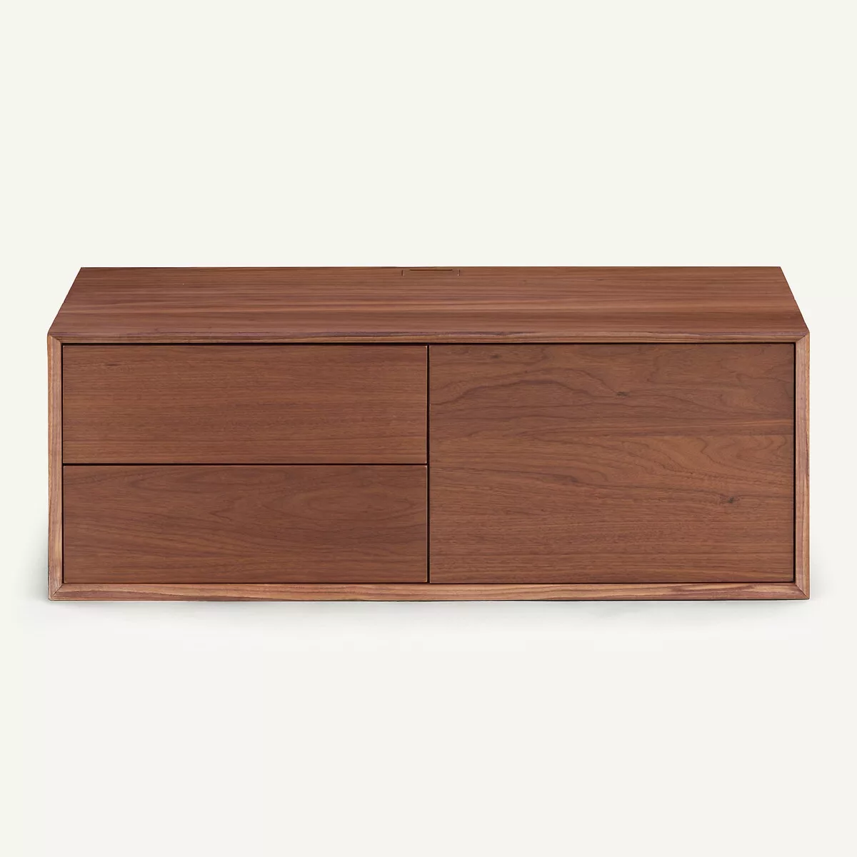 Meuble TV L110 x P42 cm plaqué noyer, Archivita XL – Image 4