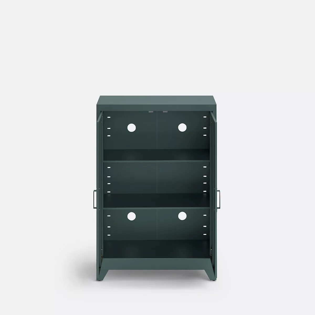 Armoire basse 2 portes en métal acier, Hiba – Image 28