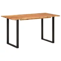 Vidaxl table de salle à manger 140x70x76 cm bois d&rsquo;acacia solide