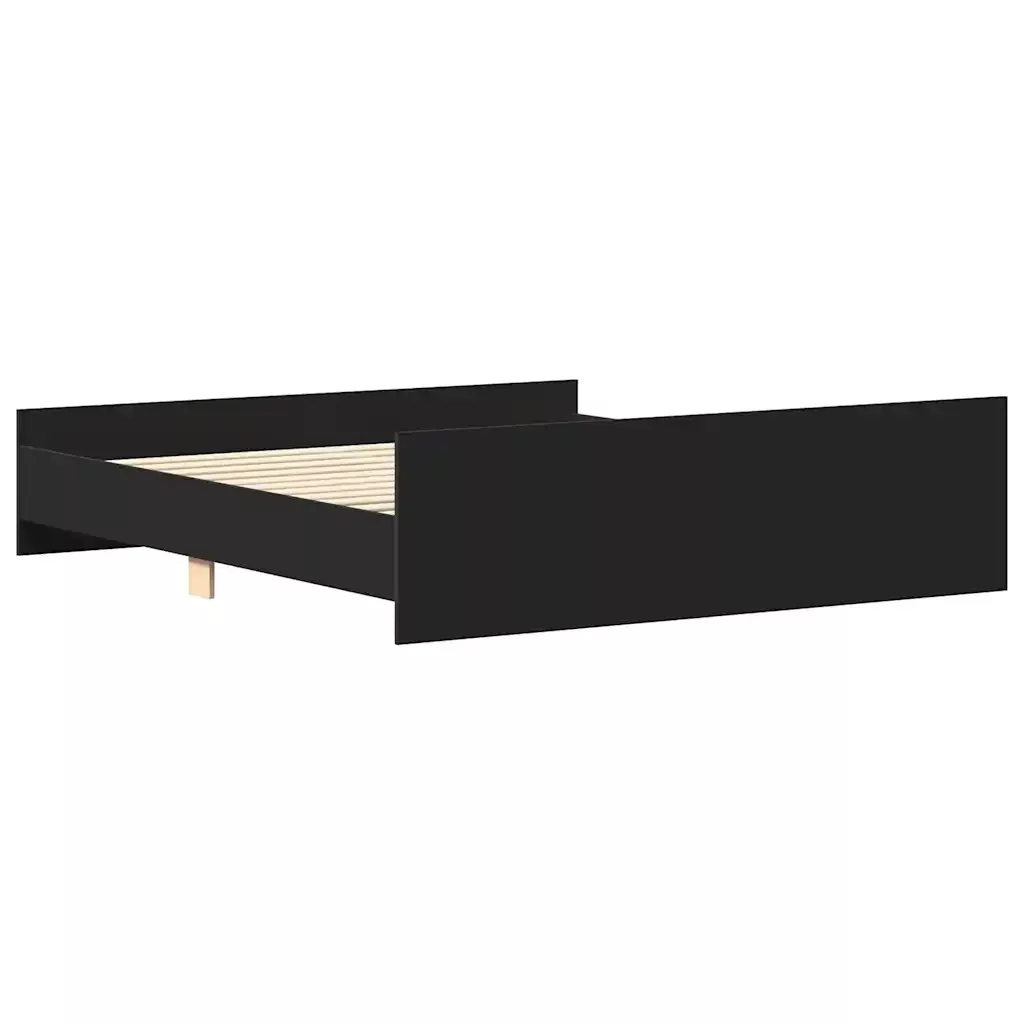 Lit 2 places 200x200 cm VIDAXL coloris noir – Image 3