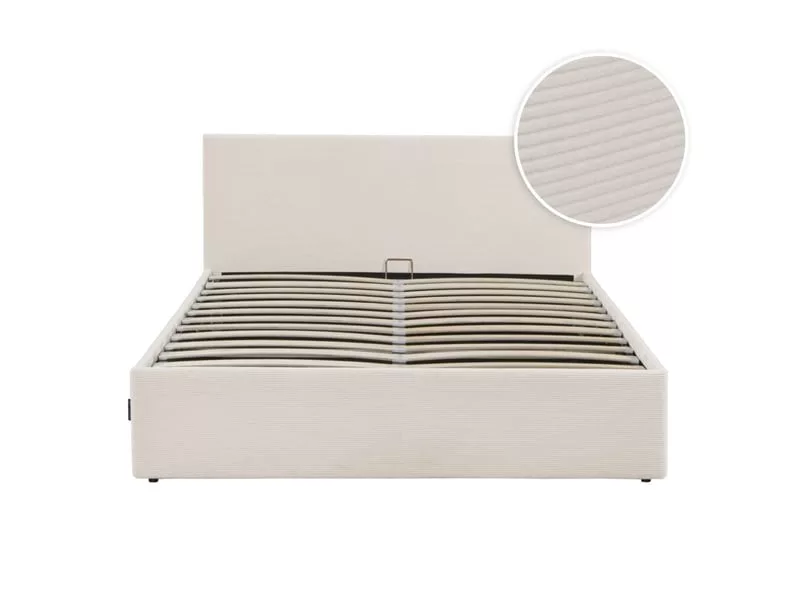 Lit coffre 180x200 cm LOUNGITUDE EDGAR coloris bleu – Image 8