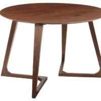 Table design ronde en bois massif L115 cm BANDOL