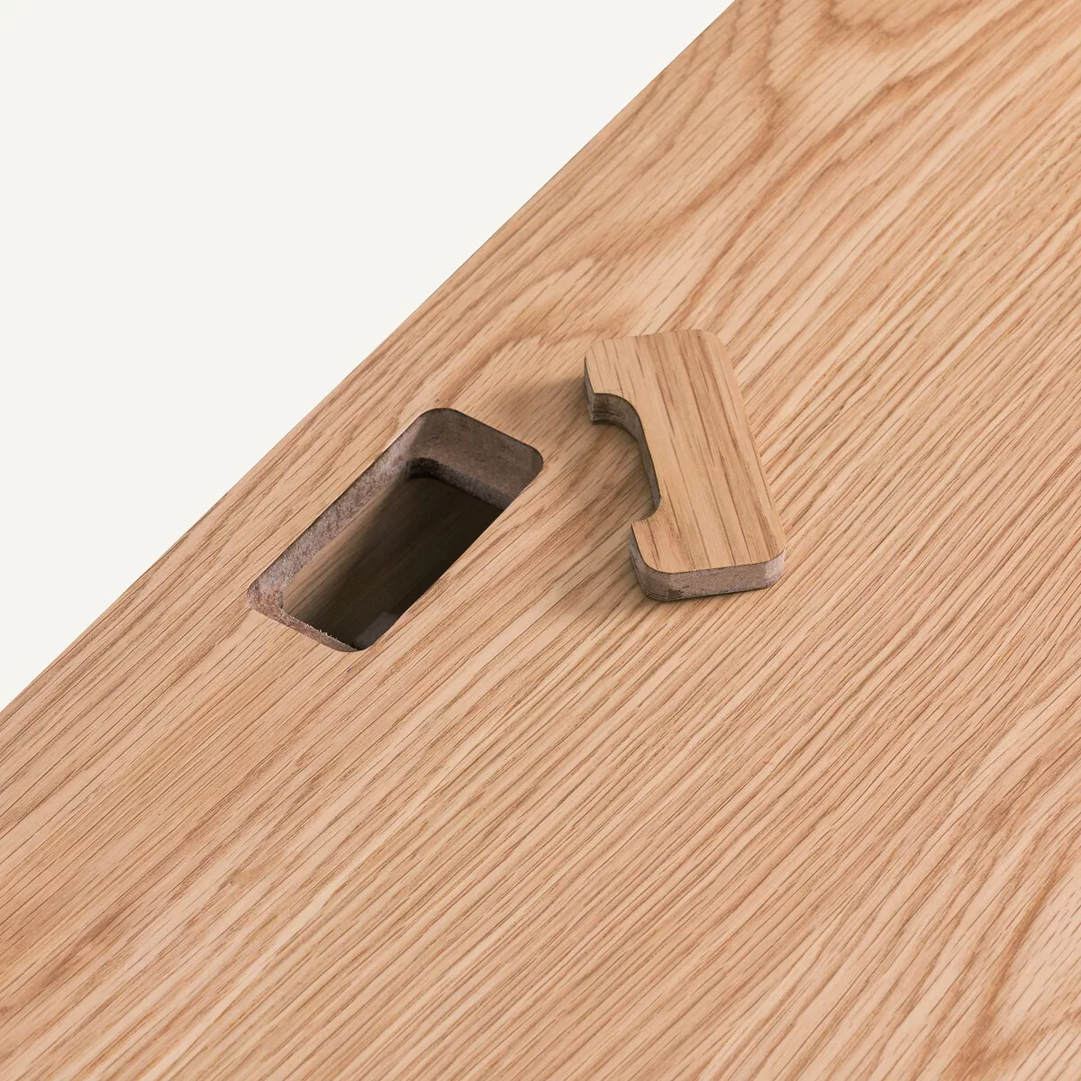 Meuble TV L110 x P42 cm plaqué chêne, Archivita XL – Image 6