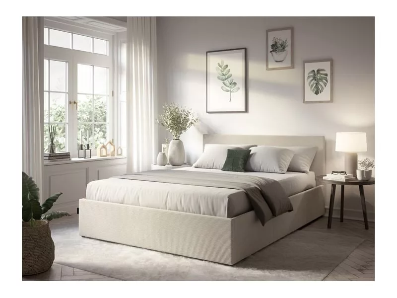 Lit coffre 180x200 cm LOUNGITUDE EDGAR coloris bleu – Image 9