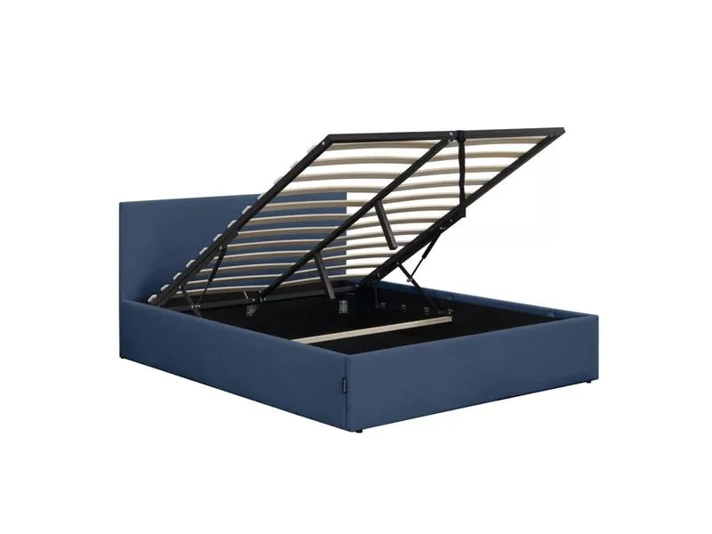 Lit coffre 180x200 cm LOUNGITUDE EDGAR coloris bleu – Image 5