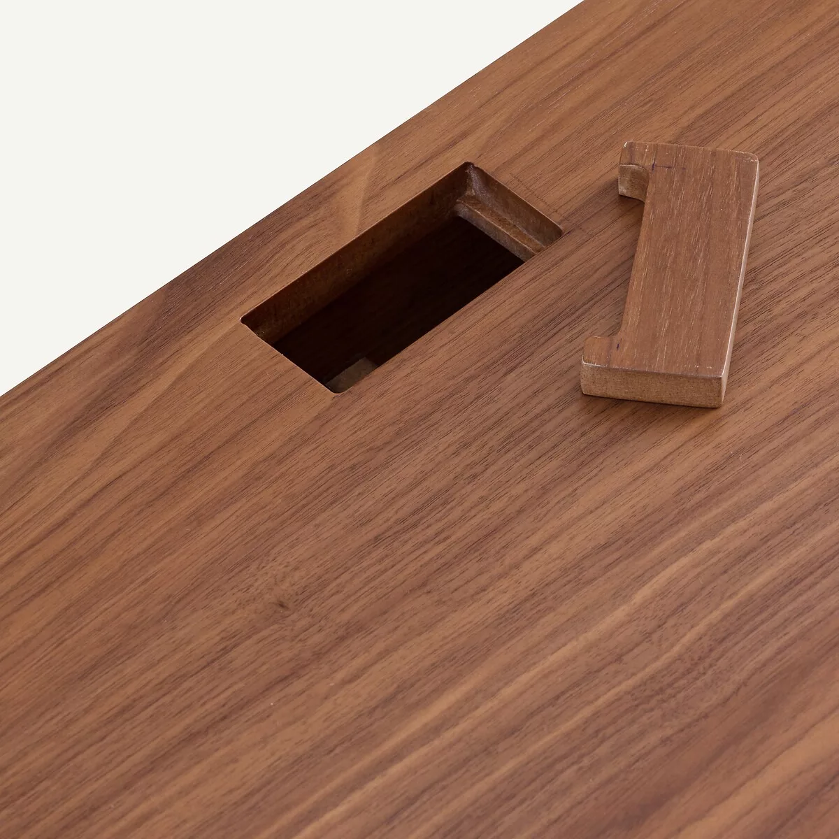 Meuble TV L110 x P42 cm plaqué noyer, Archivita XL – Image 7