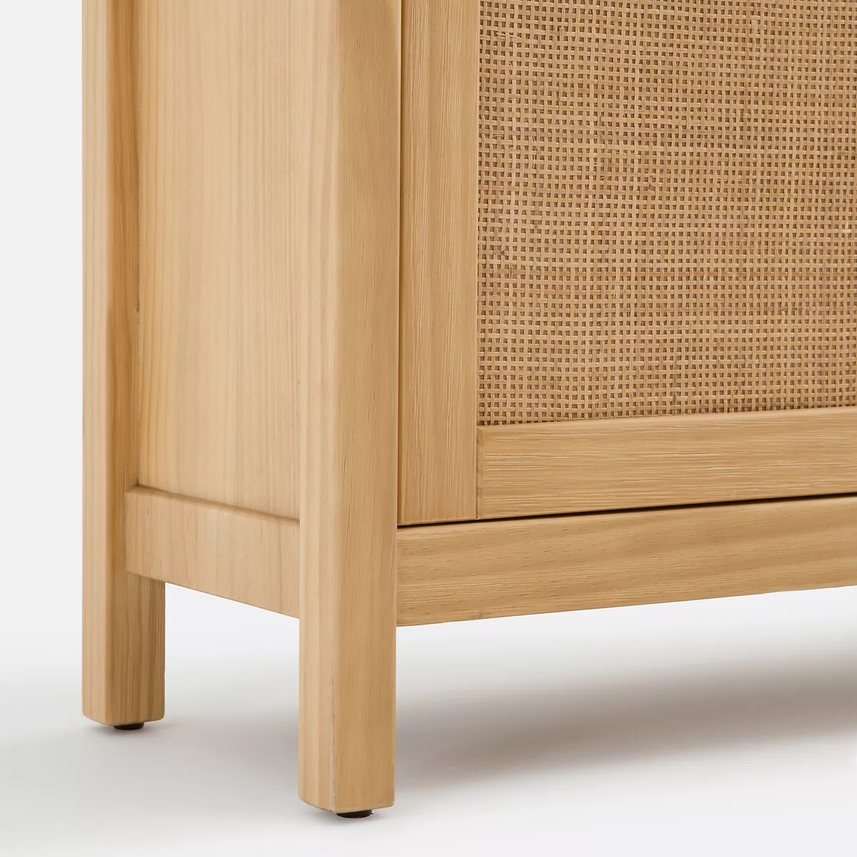 Meuble à chaussures, en pin massif et cannage de rotin, Gabin – Image 7