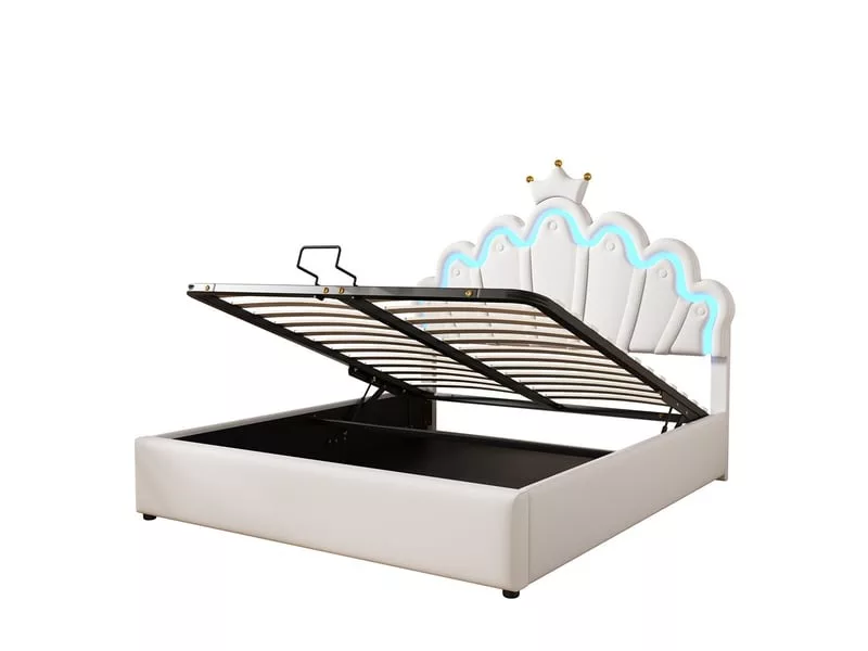 Lit 2 places 140x200 cm SEA WALL coloris rose – Image 10