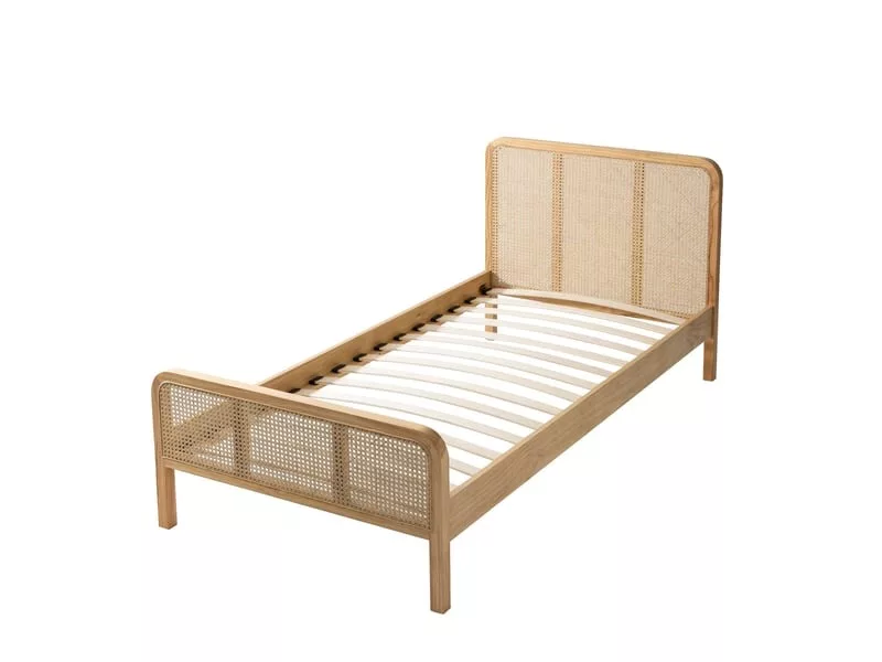 Lit simple 180x200 cm TERRE DE NUIT coloris noir – Image 7