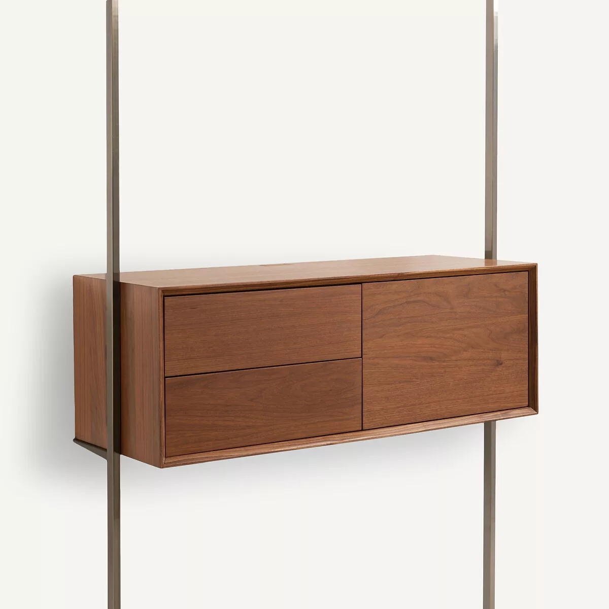 Meuble TV L110 x P42 cm plaqué noyer, Archivita XL – Image 8