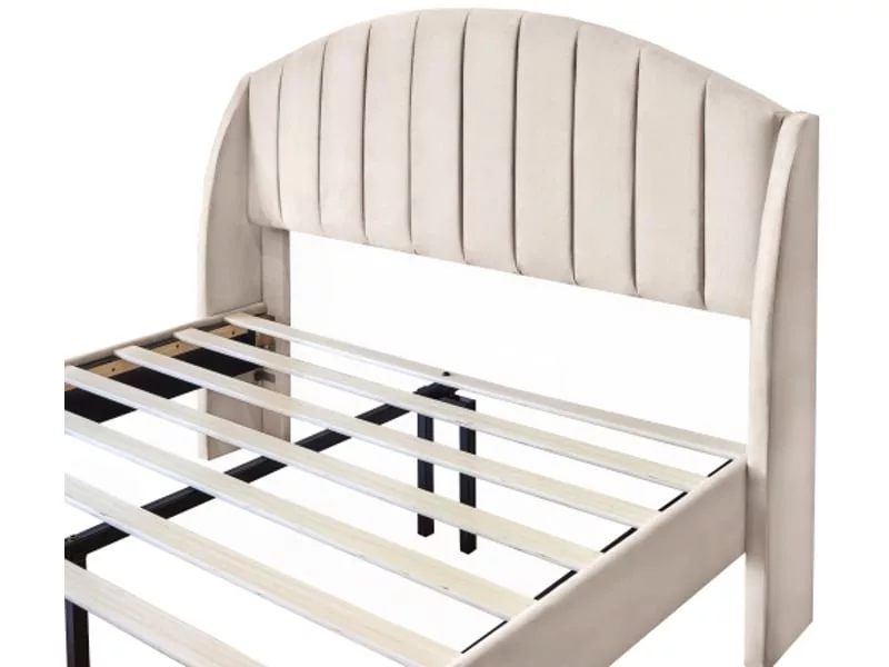 Lit 2 places 140x200 cm OKWISH coloris beige – Image 11