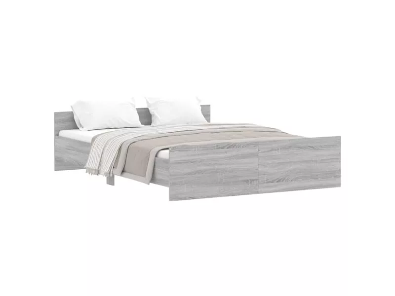 Lit 2 places 160x200 cm VIDAXL coloris gris