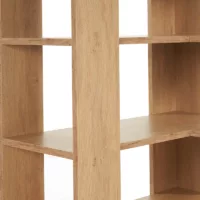 Bibliothèque étagère d&rsquo;angle finition bois clair chêne L95 cm MUSSO