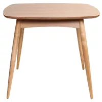 Table à manger scandinave carrée frêne naturel L90 cm BALTIK