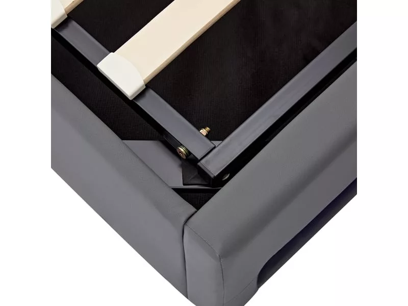 Lit coffre 90x200 cm OKWISH coloris noir – Image 21