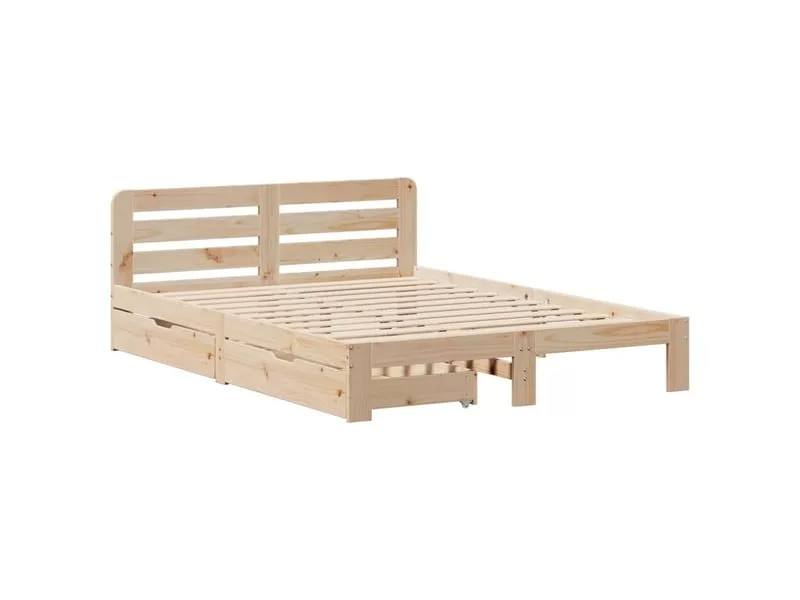 Lit 2 places 120x200cm VIDAXL coloris marron – Image 29