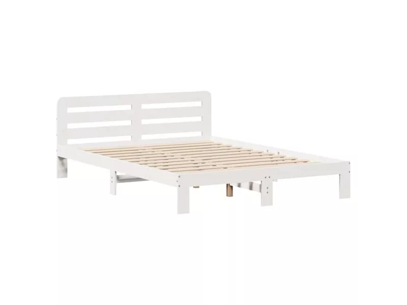 Lit avec rangement 140x190 cm VIDAXL coloris blanc – Image 6