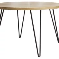 Table à manger ronde en bois manguier massif D116 cm VIBES