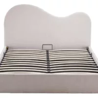 Lit avec rangement 160×200 cm BESTMOBILIER LUCAS coloris beige