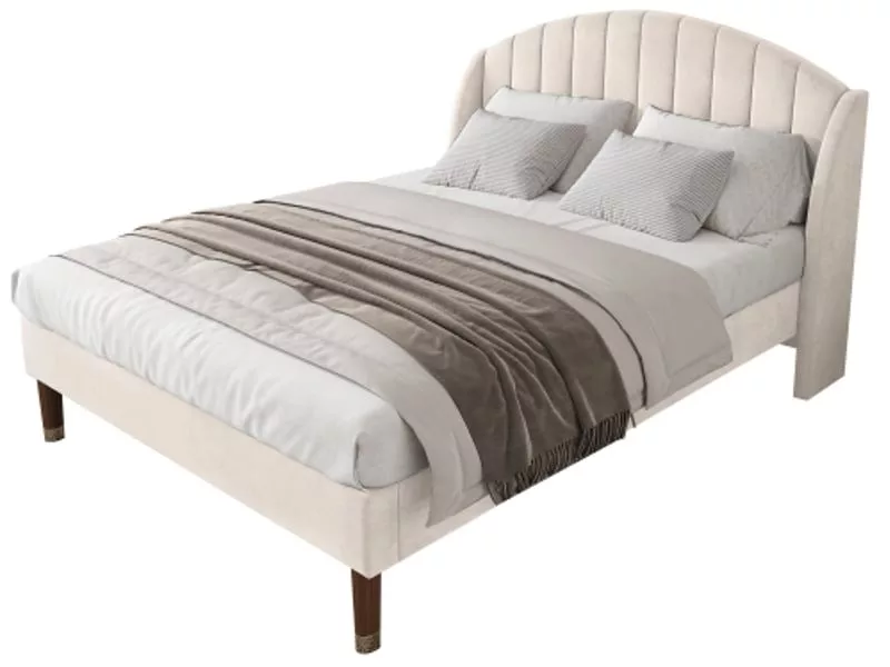 Lit 2 places 140x200 cm OKWISH coloris beige