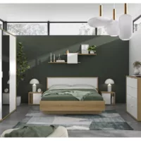 Lit 2 places 180×200 cm OTELLO COLORIS BLANC coloris blanc