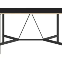 Table de séjour rectangulaire fixe noir DALMA – 80×140-140max. cm