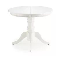 Table blanche ronde extensible avec pied central windsor 319