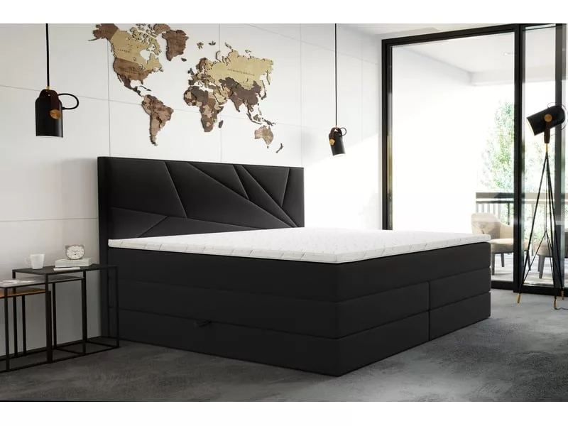 Lit 2 places 200x200 cm TRADA 5904347103132 coloris noir