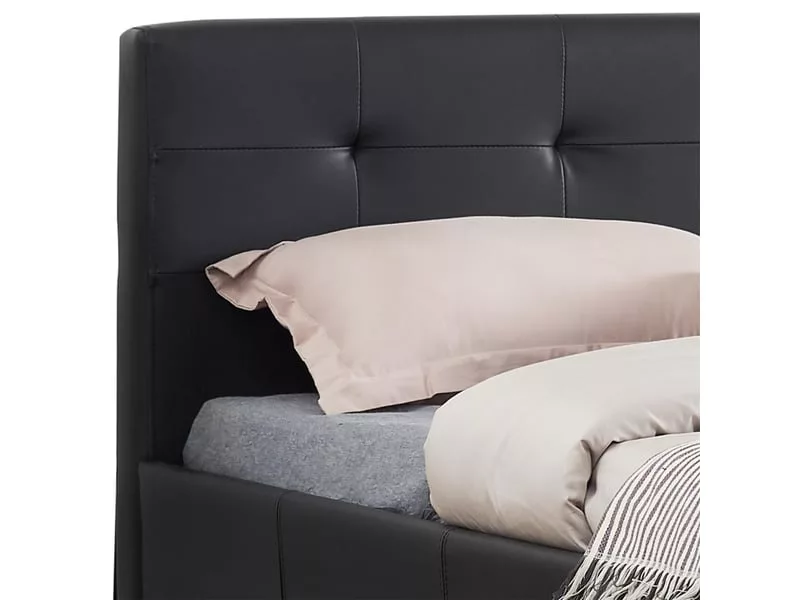 Lit 2 places 140x190 cm IDIMEX coloris noir – Image 3