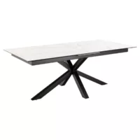 Table de salle à manger rectangulaire extensible en céramique 8 à 10 places l200 à 240 – neiva