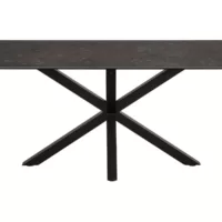 Table de séjour rectangulaire fixe gris HEAVEN – 90×160-160max. cm