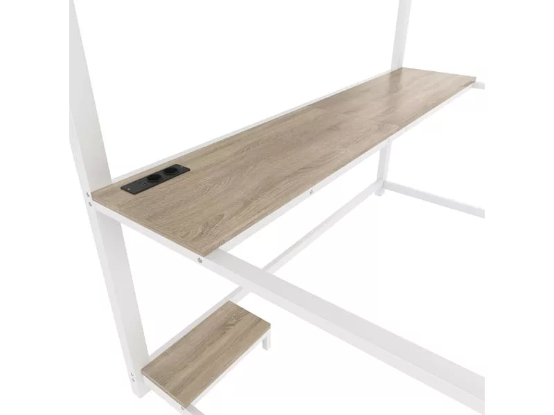 Lit mezzanine 140x200 cm MODFU coloris blanc – Image 4