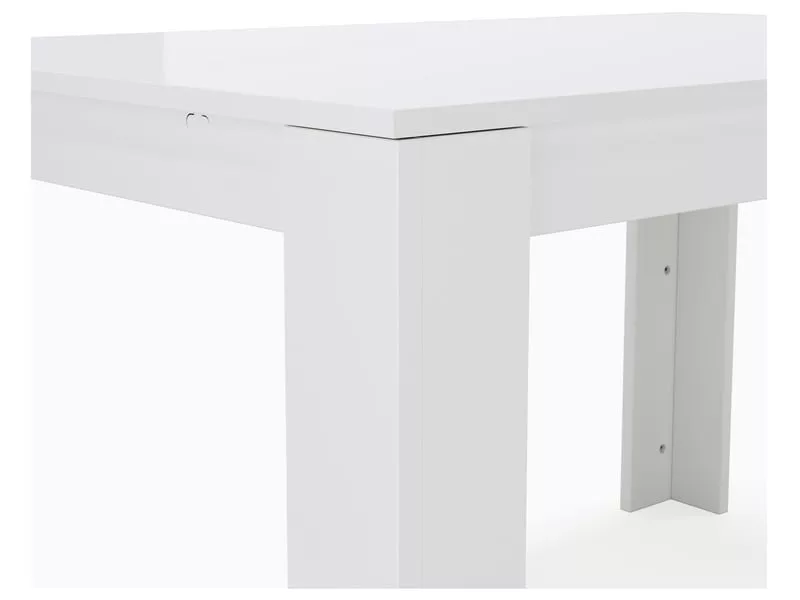 Table de séjour rectangulaire avec allonge blanc NASSAU - 90x136-186max. cm – Image 2
