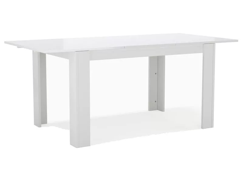 Table de séjour rectangulaire avec allonge blanc NASSAU - 90x136-186max. cm – Image 3