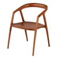 Mangrove – Chaise en textile beige et bois de frêne moyen