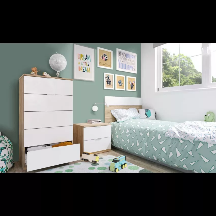 Mesquite - Commode effet bois blanc 60x40 cm – Image 2